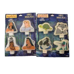 Disney Pocahontas Vintage Cake Topper Candles 8 Candles Total NEW IN PACKAGE
